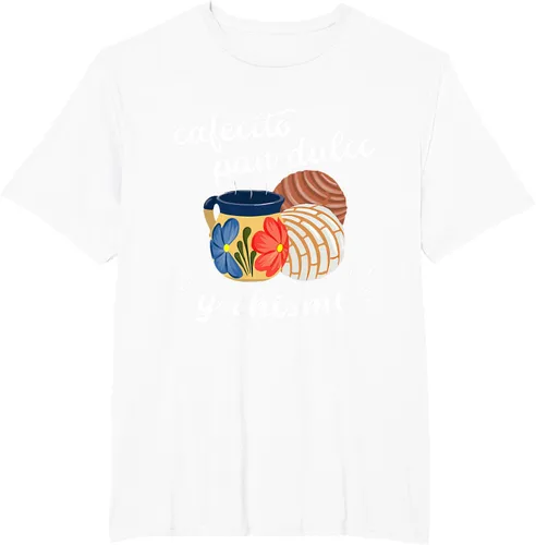 Vista 11 de Camiseta Cafecito Pan Dulce y Chisme Mexican Hispanic Pride Breakfast Negro