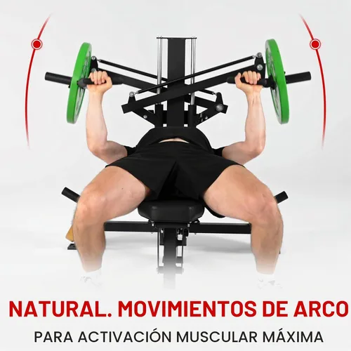 Vista 3 de GMWD Chest Press Machine, Bench Press Machine with Independent Converging Arms, Adjustable Flat Incline Bench for Chest, AB Workouts, Shoulder Home