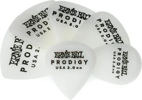 Vista 3 de Ernie Ball Prodigy Púas para guitarra, escudo grande, negro 1.5mm, paquete de 6 (P09332)
