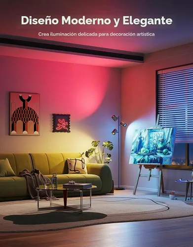 Vista 7 de Lámpara de pie Govee en forma de árbol compatible con Matter, 3 luces giratorias con tecnología LuminBlend, lámpara de pie con 64 escenas dinámicas