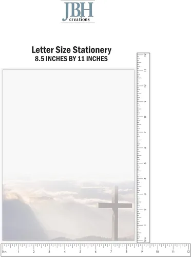 Vista 5 de Papelería religiosa escénica - Paquete de 48