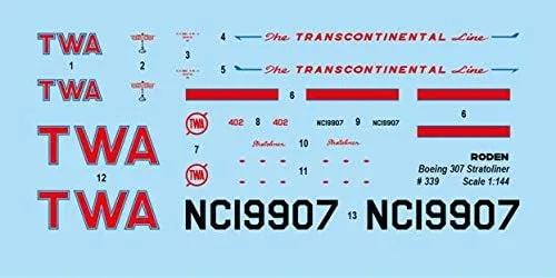 Vista 2 de Roden 339-1/144-307 Stratoliner (TWA SA-307B) Juego de aeronaves