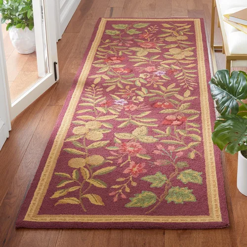 Vista 15 de SAFAVIEH Chelsea Collection - Alfombra decorativa de 1 pies 8 pulgadas x 2 pies 6 pulgadas, color negro, lana de campo francesa enganchada a mano