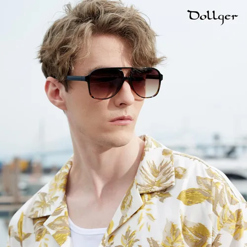 Vista 3 de Dollger Lentes de sol estilo aviador retro para mujeres y hombres, clásicas, vintage, con marco cuadrado grande de los años 70 y 80