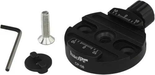 Vista 13 de Haoge CP-MA90 Adaptador de abrazadera QR de placa de liberación rápida para cabezal de video líquido Manfrotto para trípode seleccionado a