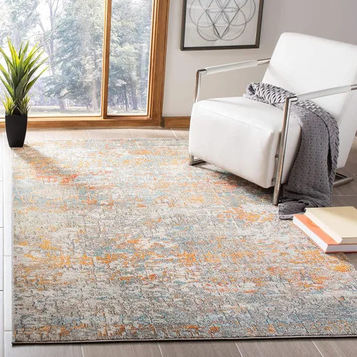Vista 18 de SAFAVIEH Colección Madison - Alfombra de acento 2'2" x 4', negro y dorado, diseño abstracto moderno, no desprende pelusa y fácil cuidado, ideal