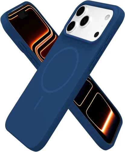 Vista 28 de Oakxco Funda de Silicona Mag Safe para iPhone 12 Pro Max, Funda Magnética Delgada y Fina Compatible con Carga Inalámbrica MagSafe, Bonita Funda
