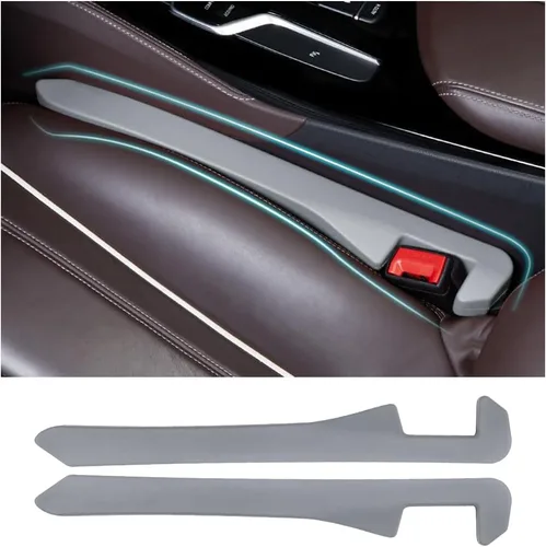 Vista 11 de Junecarp Paquete de 2 rellenos de espacio para asiento de automóvil, organizador flexible para evitar que los artículos se caigan, accesorios