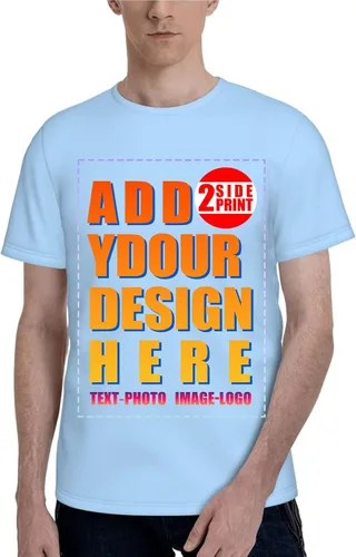 Vista 16 de Custom T Shirt Front and Back for Men Women Printed Photo Text Logo Cotton Camisa-negro