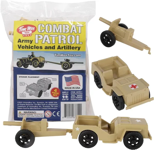 Vista 15 de TimMee Combat Patrol Willys & Artillery - Juego negro de 4 piezas fabricado en Estados Unidos