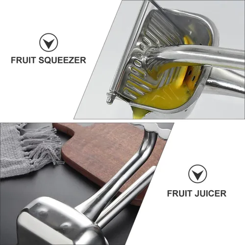 Vista 5 de Stainless Steel Manual Fruit Juicer Lemon Squeezer Hand Press Citrus Juicer 304 Food-grade Metal Household Kitchen Tool for Fresh Juice Extraction