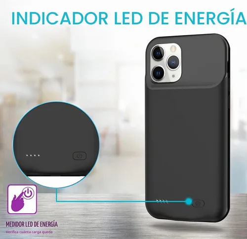Vista 3 de Cargador extendido portátil recargable de alta capacidad mejorado de 10000 mAh para iPhone 11 Pro Max (6.5 pulgadas), compatible con iPhone 11 Pro
