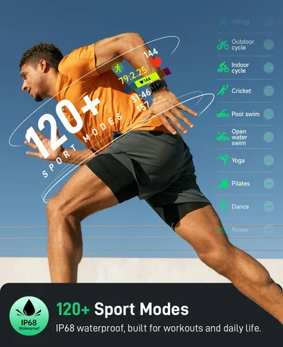 Vista 5 de Relojes inteligentes para hombres (Android y iPhones), 1.85 pulgadas HD Alexa incorporado Smart Wacth con monitor de frecuencia cardíaca, rastreador