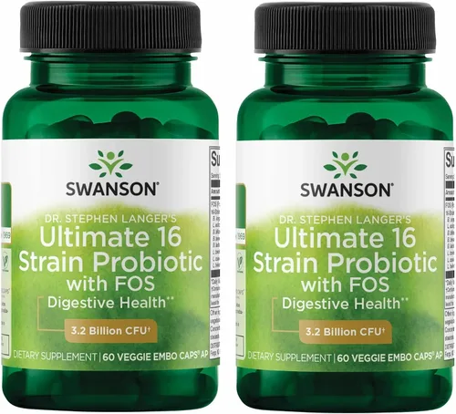 Vista 9 de Swanson Dr. Stephen Langer's Probiótico de 16 cepas con FOS prebiótico para adultos conscientes de la salud intestinal con 3.2 mil millones de UFC
