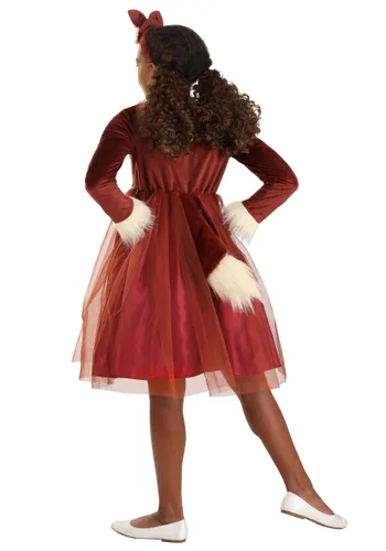 Vista 7 de Hermoso Vestido de Disfraz de Zorra del Bosque para Niña Multicolor