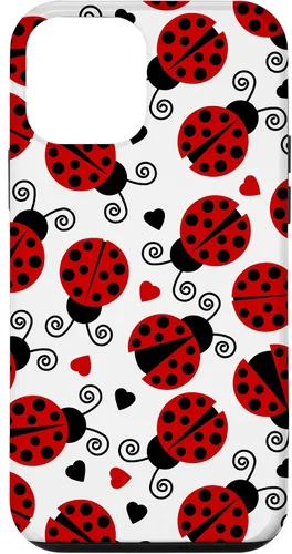 Vista 16 de Carcasa para iPhone 17 de mariquitas y corazones