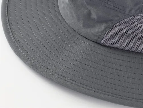 Vista 7 de Connectyle Sombrero de sol de ala ancha UPF 50+ para hombre, transpirable, para pesca, senderismo, safari, viajes Gris oscuro