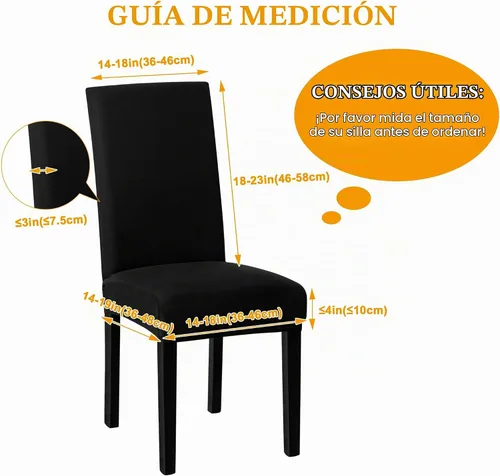 Vista 3 de Sufdari Juego de 2 fundas para sillas de comedor, fundas para sillas de cocina, fundas para sillas Parsons, protectores de sillas de elastano