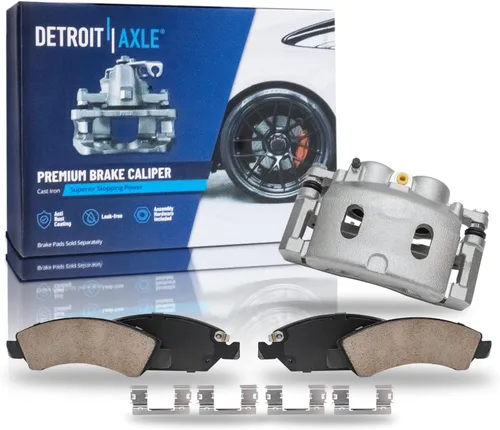 Vista 21 de Detroit Axle - Pastillas de Freno Delantero Izquierdo Reemplazo de Pinza de Disco para Dodge Ram 1500 Dakota Mitsubishi Raider - Juego de 3 piezas