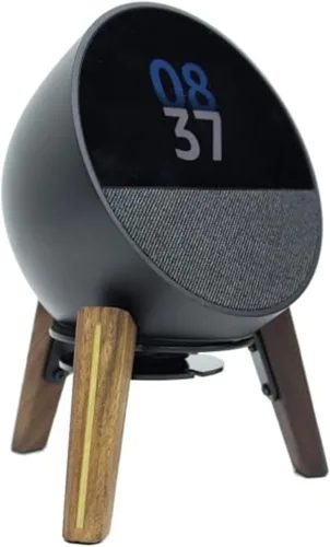 Vista 10 de Soporte de Escritorio para Altavoces Compatible con Echo Spot y Homepod Mini, Patas de Madera, Soporte de Montaje Protector para Todos los Tamaños