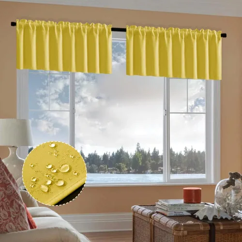 Vista 28 de XTMYI Cortinas pequeñas para ventana de sótano, cenefas opacas para oscurecer la habitación para sala de estar, juego de 2 unidades, beige natural