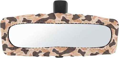 Vista 27 de Funda para espejo retrovisor de automóvil con estampado de vaca negro, protector de espejo retrovisor automático elástico