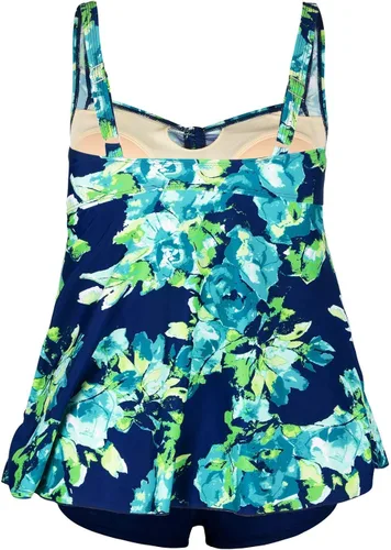 Vista 5 de Septangle - Trajes de baño tankini de talla extragrande para mujer tankini de dos piezas con estampado de cachemira