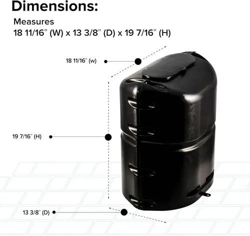 Vista 7 de Camco Cubierta de tanque de propano individual para cámper/RV - Cuenta con un panel superior extraíble y un diseño de polímero de servicio pesado