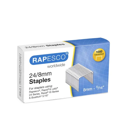 Vista 2 de Rapesco S24600Z3 - Grapas galvanizadas chapadas en cobre, tipo 24/0.236 in, 1000