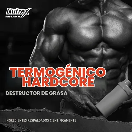 Vista 2 de Nutrex Research Cápsulas dietéticas Lipo-6 Hardcore Energy, 60
