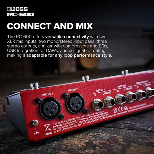 Vista 5 de BOSS RC-600 Estación de Loop Basada en Piso para Músicos de Loop Características Evolucionadas y Funciones Personalizables Calidad de Sonido