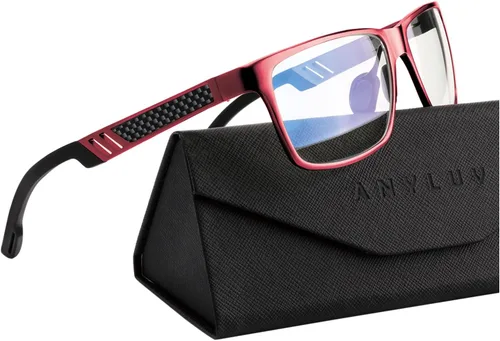 Vista 29 de ANYLUV Blue Light Blocking Glasses Men Computer Gaming Glasses Lightweight Al-Mg Metal Anti Eyestrain Eye Protection