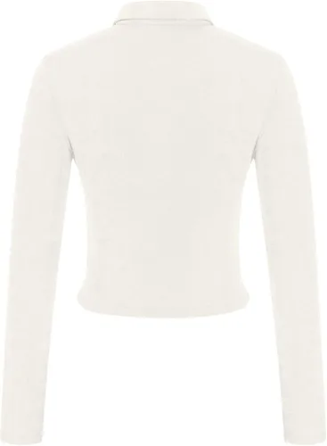 Vista 5 de Ropa de otoño para mujer 2022, sexy, ajustado, manga larga, con cuello abotonado, blusas plisadas, estilo casual
