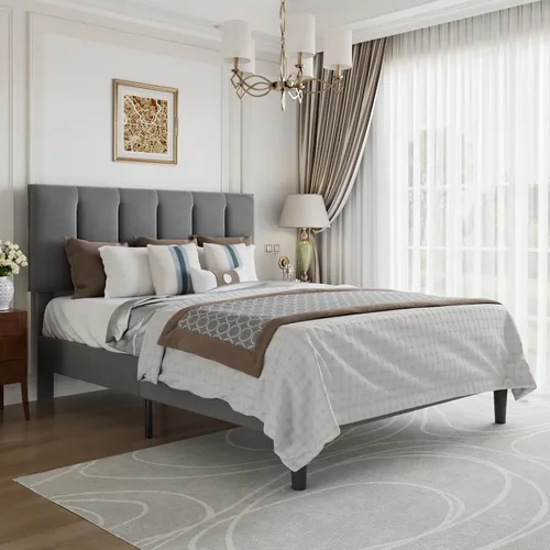 Vista 10 de VECELO Base de cama de tamaño individual con cajón de almacenamiento, base de cama de plataforma resistente con cabecera y fuerte soporte de Negro