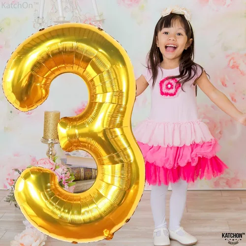 Vista 1005 de KatchOn Globo negro del número 1 de 40 pulgadas, globo de feliz cumpleaños Large Mylar Number One Balloon for 1st Birthday Decorations, Foil