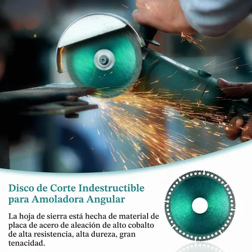 Vista 4 de 5 paquetes de discos indestructibles de 4 pulgadas para amoladora, disco indestructible 2.2 para amoladora angular 7/8" (modelo 100/115/125)