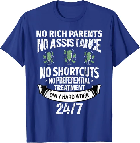 Vista 21 de Camiseta No Rich Parents Just Only Hard Work, Negro -, Pequeña