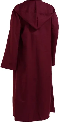 Vista 6 de GOLDSTITCH - Disfraz de caballero con capucha para hombre, disfraz tipo túnica