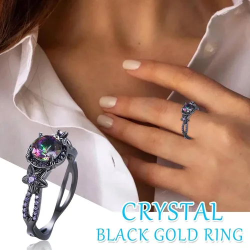 Vista 4 de Anillos para parejas, anillos de diamantes de imitación de moda para mujer, búho, boda, compromiso, joyería de regalo