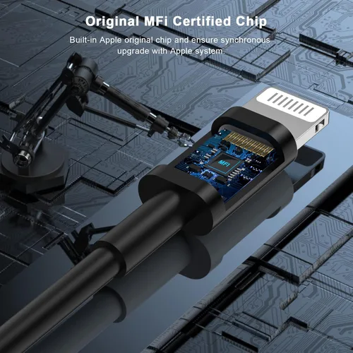 Vista 2 de Adaptador Lightning a 30 pines para iPhone, [certificado Apple MFi] Convertidor de carga y transferencia de datos hembra de 8 pines a 30 pines