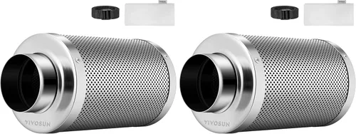 Vista 8 de VIVOSUN Filtro de carbono de 4" y prefiltro 223 CFM para ventilador