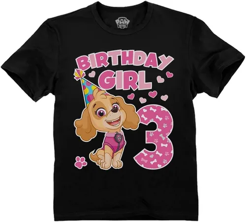 Vista 7 de Time Flies Skye - Camiseta de cumpleaños para niños pequeños, diseño de Patrulla Canina 2nd / Negro