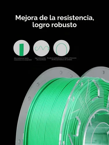 Vista 4 de Creality PLA - Filamento de impresora 3D de 1.75 mm, paquete de filamento para impresoras 3D, resistencia mejorada sin deformación, precisión