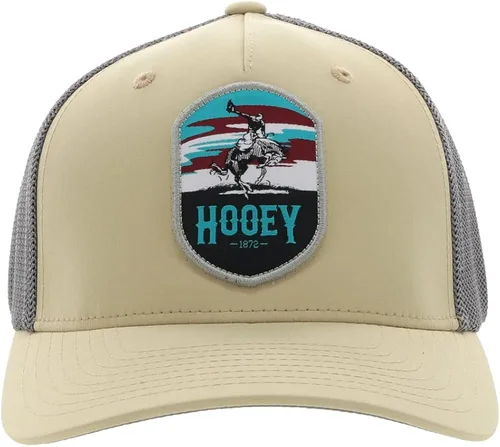 Vista 3 de HOOEY Cheyenne 5 paneles Flexfit - Gorro para jóvenes color bronceadogris