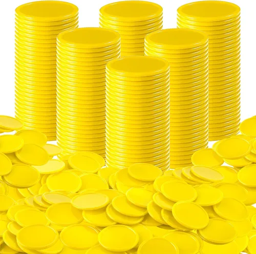 Vista 8 de Coopay Fichas de póquer de plástico de 1 1/2 pulgadas, contadores de aprendizaje, discos de conteo de fichas de bingo, marcadores para práctica