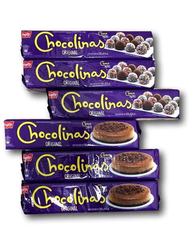 Vista 2 de Paquete de 6 galletas de chocolate Chocolinas 250 gr/8.8 oz.
