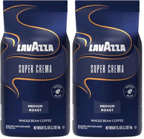 Vista 23 de Lavazza Crema E Aroma - Mezcla de café en grano entero, bolsa de 2.2 libras, tostado medio equilibrado con un sabor intenso y terroso y crema