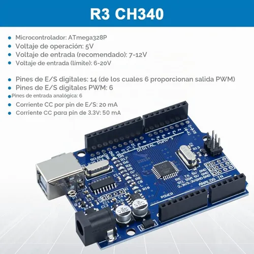 Vista 2 de LAFVIN Kit básico de inicio con R3 CH340, Breadboard + caja de venta al por menor compatible con Arduino IDE