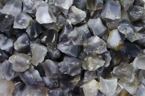 Vista 5 de Fantasia Materiales: 1 lb Ágata Gris Piedras en bruto de la India