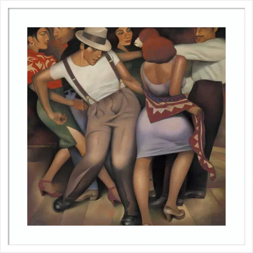 Vista 13 de Amanti Art Latino Jazz por Gary Kelley - Lienzo decorativo enmarcado en madera (21 pulgadas de ancho x 21 pulgadas de alto), marco natural esbelto